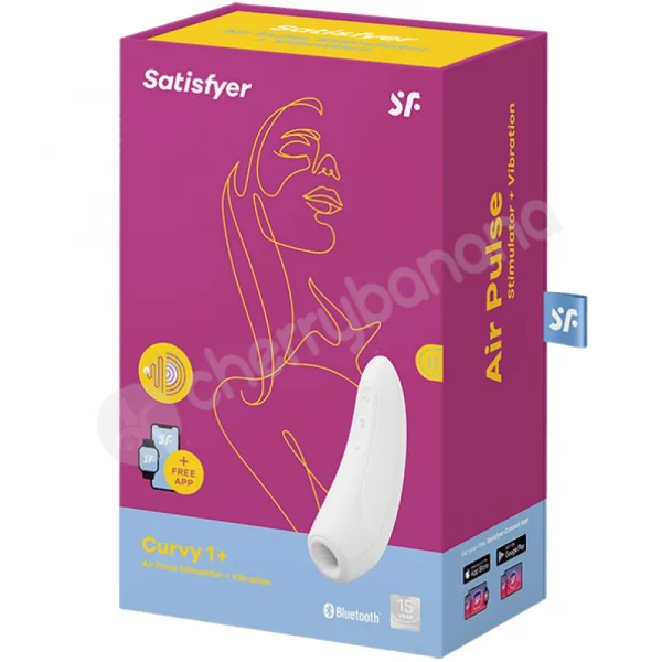 Satisfyer Curvy 1+ White App Controlled Vibrating Clitoral Stimulator