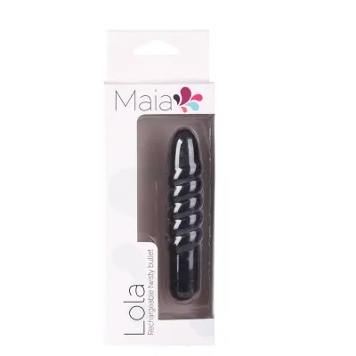 Lola 10 Function Vibrating Twisty Bullet Black