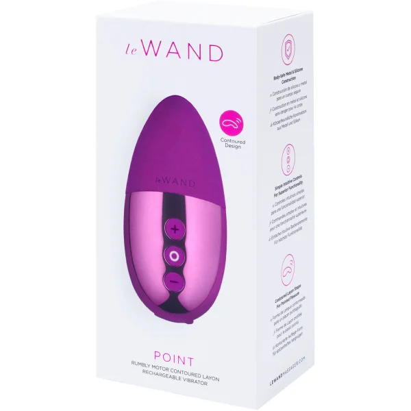 Le Wand Chrome Point Vibrator - Dark Cherry