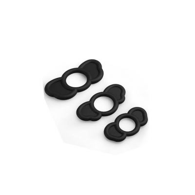 Elephant Trio Cock Rings Black