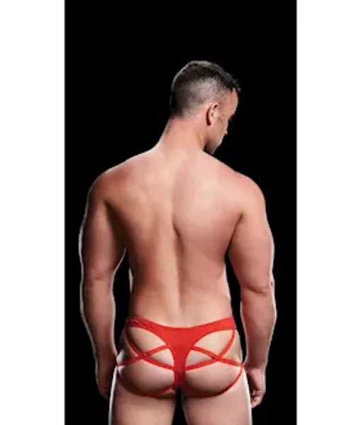 Baci Low Rise Thong With Straps - Red - L/xl — image 3 of 3
