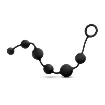 Performance 16 Inch Silicone Anal Beads Black