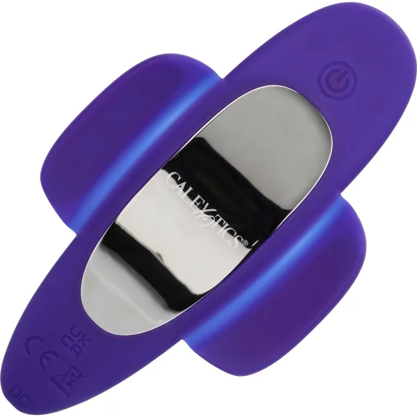 Lock-N-Play Remote Suction Rechargeable Silicone Panty Teaser With Remote By CalExotics - Purple