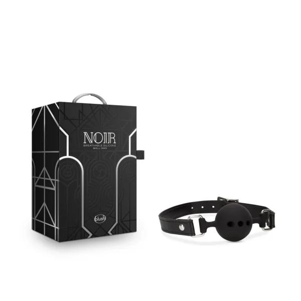 Noir Breathable Silicone Ball Gag Black