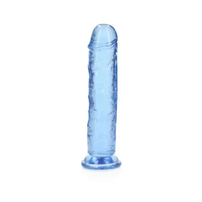 Personal Care Realrock Crystal Clear Straight 7 In Dildo Without Balls Blue