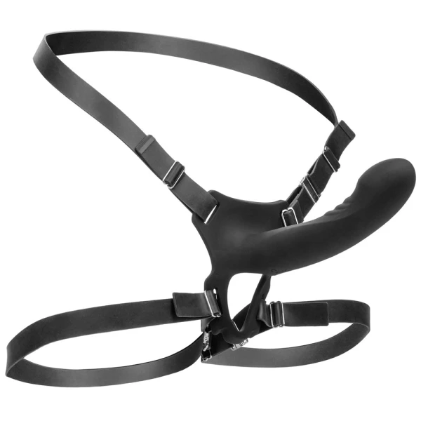 Boundless Multi-Purpose Harness With Rechargeable Vibrating Silicone Probe By CalExotics