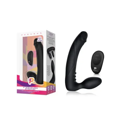 Pegasus 7 Inch Rechargeable Remote Controlled Strapless Strap On