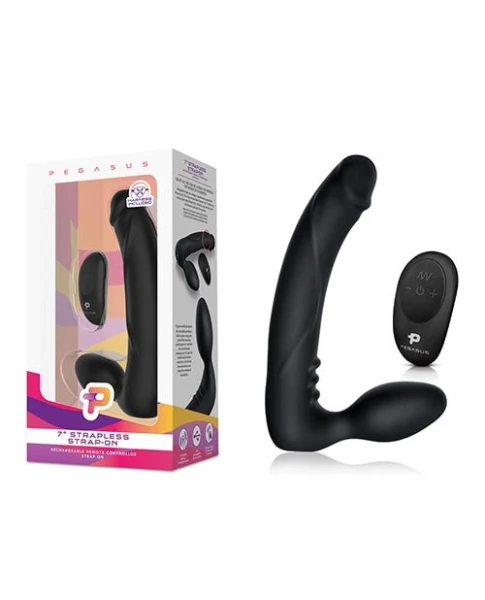 Pegasus 7-Inch Rechargeable Remote Controlled Strapless Strap-On