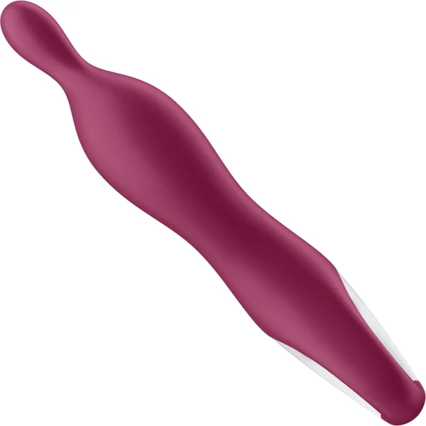 Satisfyer A-Mazing 1 Rechargeable Waterproof 12-Function A-Spot Vibrator - Berry