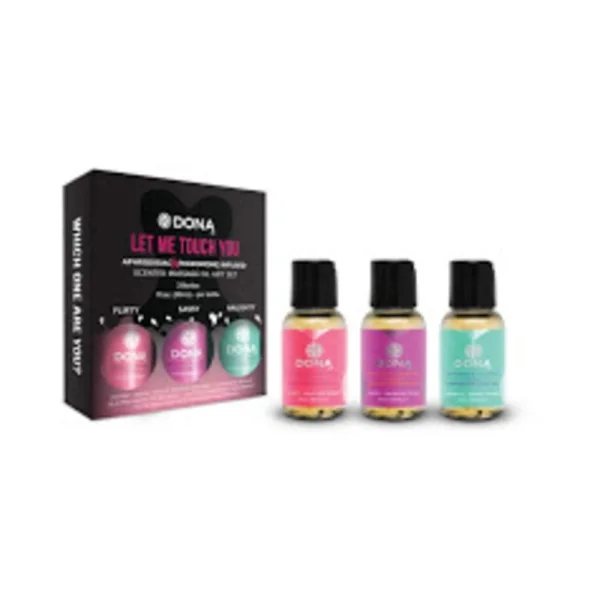 Dona Let Me Touch You Massage Gift Set (Scented Massage Oil Trio 3 X 1oz)