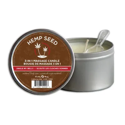 Earthly Body Massage Candle Jingle My Bells 6oz