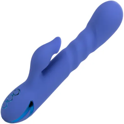 California Dreaming L A Love Thrusting Rabbit Style Silicone Rechargeable Vibrator by CalExotics