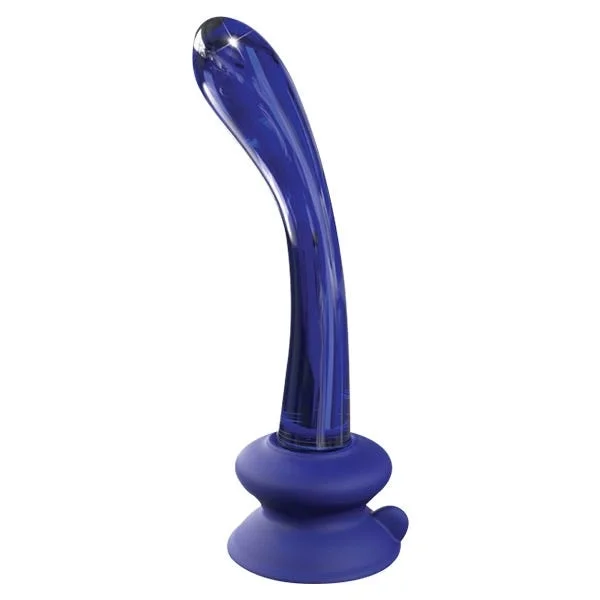 Icicles No. 89 Blue Glass Anal Dildo with Suction Cup by Pipedream Products
