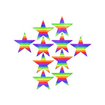 Liquid Shine Stripe Mini Star Body Pasties
