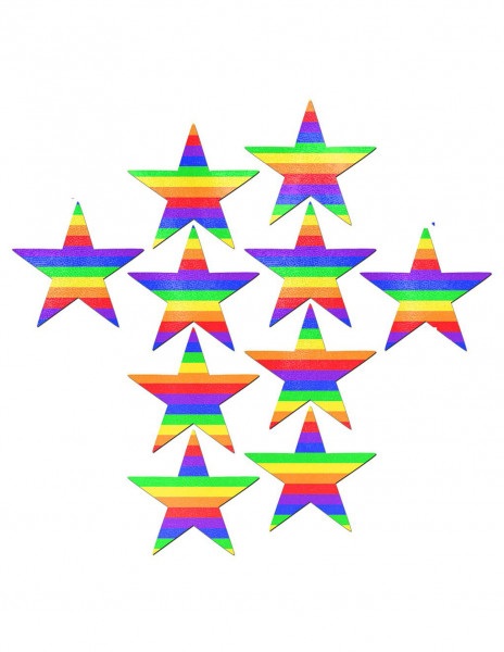 Liquid Shine Stripe Mini Star Body Pasties
