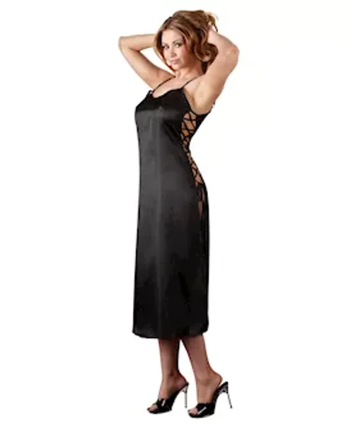 Satin Negligee - Black - S/m — image 5 of 8