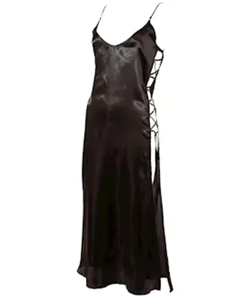 Satin Negligee - Black - S/m — image 7 of 8