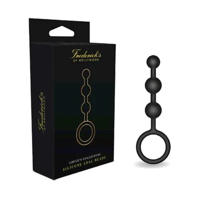Fredericks Of Hollywood Silicone Anal Beads 5 5 Inch Black 5 5 Inch