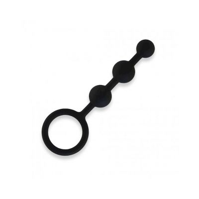 Silicone Anal Beads 3 Balls Black