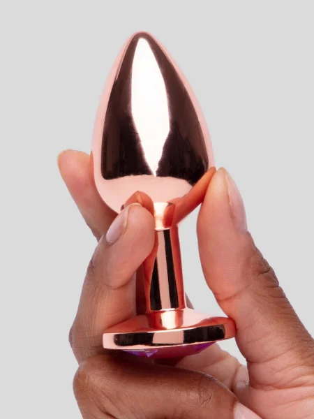Lovehoney Fancy Pants Crystal Stainless Steel Rose Gold Butt Plug 3 Inch