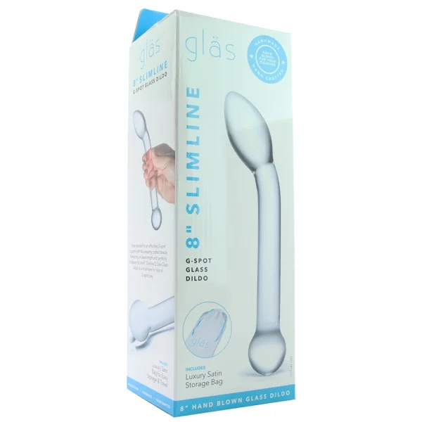Gläs Slimline G-Spot Glass Dildo  - Clear
