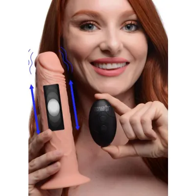 7x Remote Control Vibrating And Thumping Dildo Light