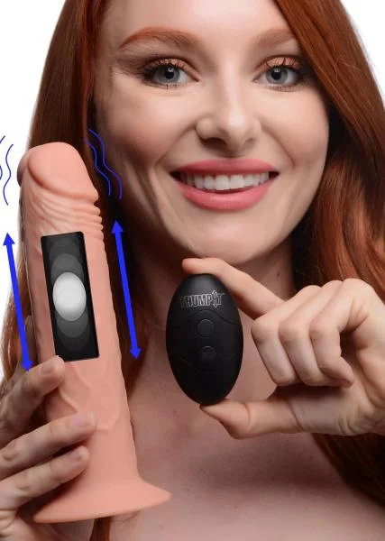 7x Remote Control Vibrating And Thumping Dildo - Light