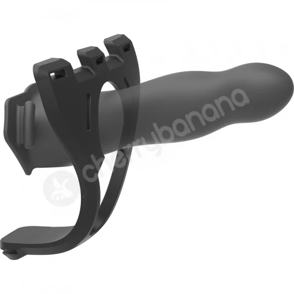 Body Extensions BE Ready Black Unisex Harness With 3 Hollow Silicone Dildo Attachments