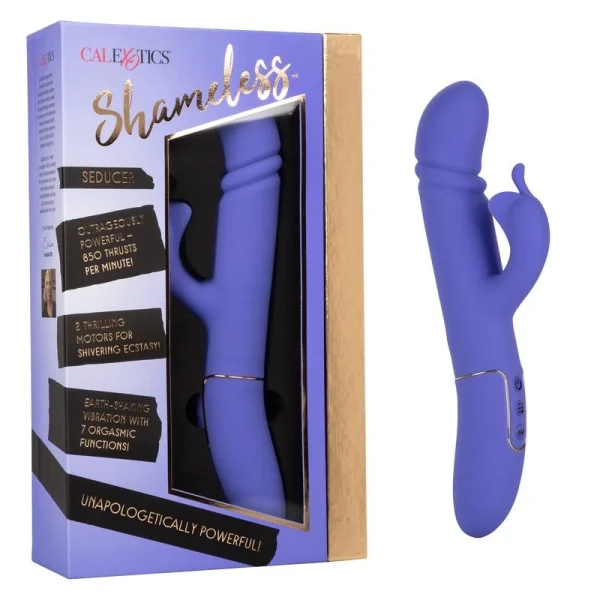 Shameless Seducer Powerful Silicone Rabbit Style Thrusting G-Spot Vibrator By CalExotics — image 8 of 13