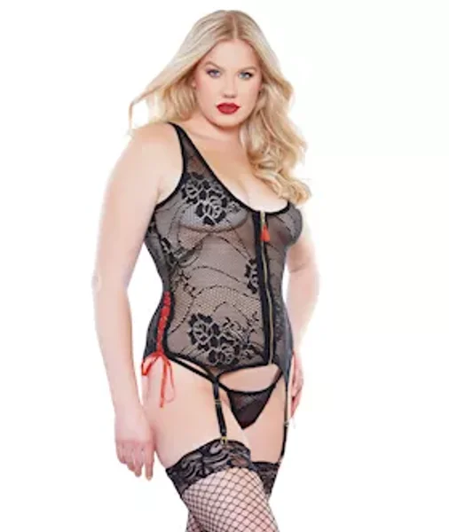 Allure Kitten Suzi Corselette - Black - Os/xl — image 4 of 6