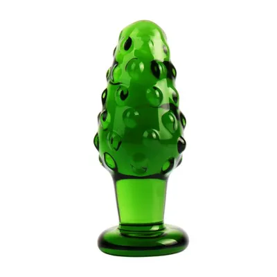 Lucent Textured Glass Butt Plug