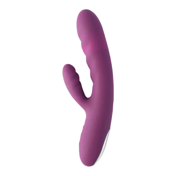 SVAKOM Avery Rechargeable Waterproof Silicone Dual Stimulation Vibrator - Purple