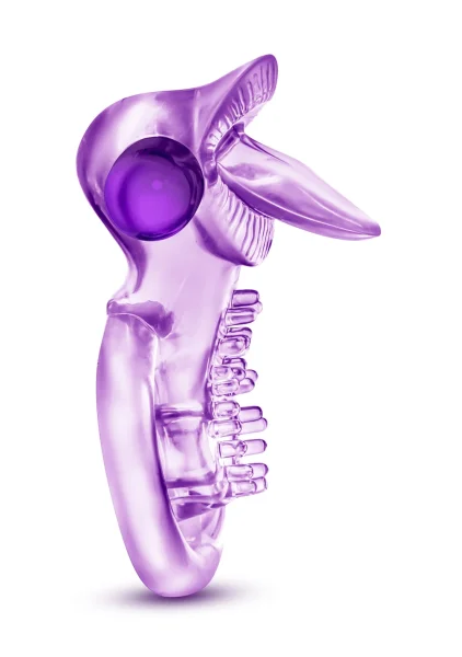 Play With Me - Lick It - Vibrating Double Strap Cockring - Purple