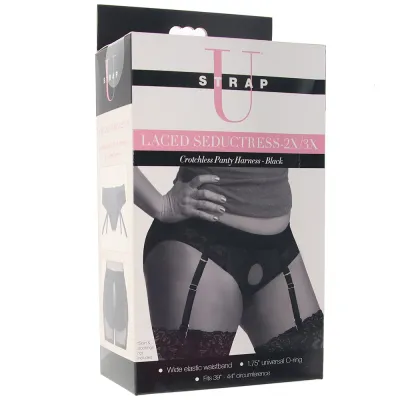 Strap U Laced Seductress Crotchless Panty Harness