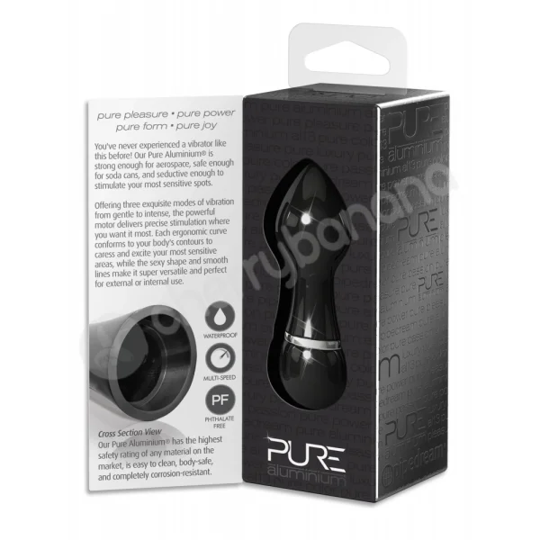 Pure Aluminium Small Black Bullet Vibrator