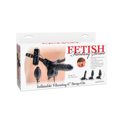 Inflatable Vibrating 6 Strap On
