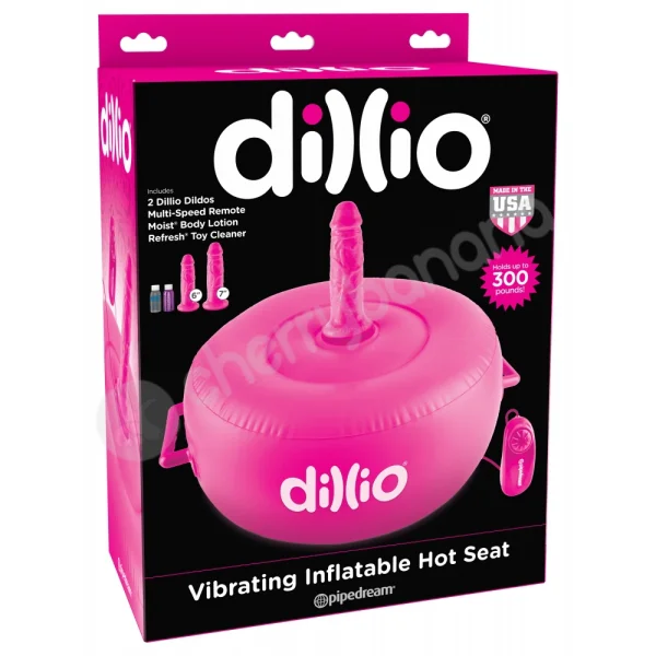 Dillio Pink Vibrating Inflatable Hot Seat