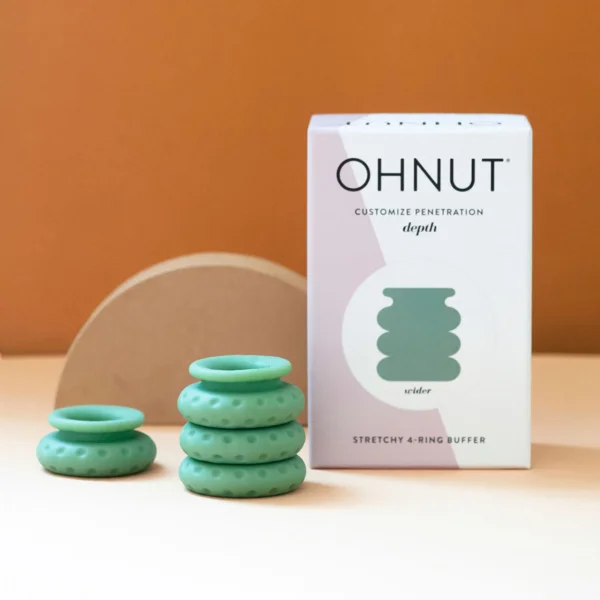 Ohnut WIDER Intimate Wearable Penetration Buffer, Set Of Three Body Safe Rings - Aloe
