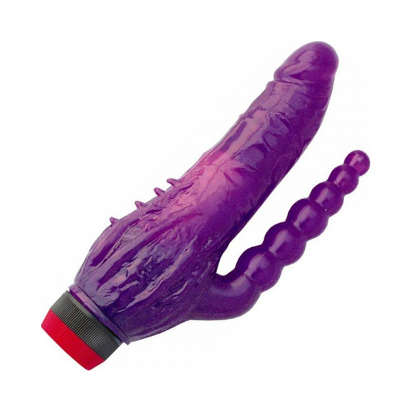 Jelly Caribbean Tango Double Dong Purple Vibrator — image 4 of 10