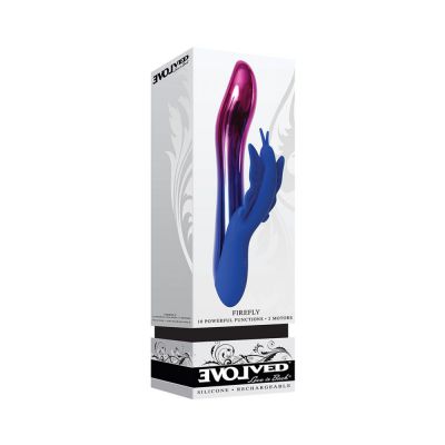 Evolved Firefly Light Up Vibrator 2 Motors 10 Function Usb Rechargeable Cord Included Waterproof