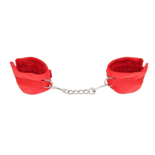 Love In Leather Plush Wrist Cuffs