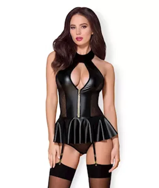 Obsessive Heavenly - Corset And Thong  - Black - S/m — image 3 of 4
