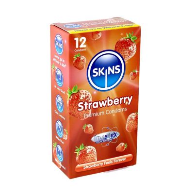 Skins Strawberry Flavoured Condoms 12 Pack