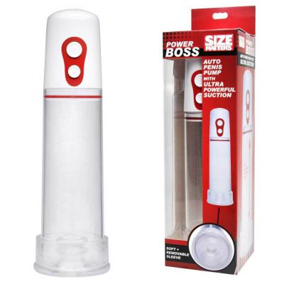 Power Boss Auto Suction Penis Pump by Size Matters Battery Operated Ultra Power Suction Pump