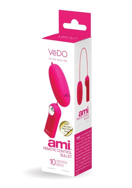 AMI Remote Control Silicone Vibrating Bullet By VeDO - Foxy Pink