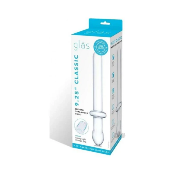 Couples Dildos: Glas Classic 9.25 In. Smooth Dual-ended Glass Dildo