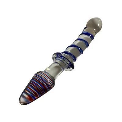 Lucent Swirled Glass Butt Plug 9 Inch