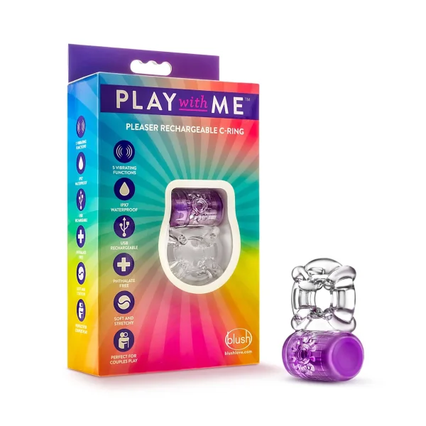 Play With Me - Pleaser Rechargeable C-ring - Purple