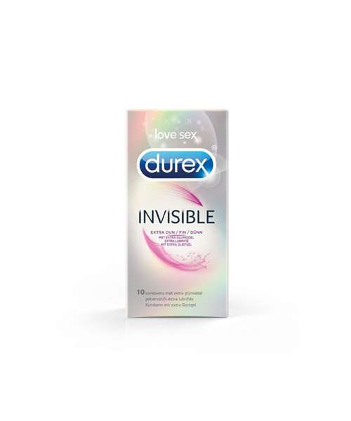 Durex Invisible Extra Lubricated - 10 pieces