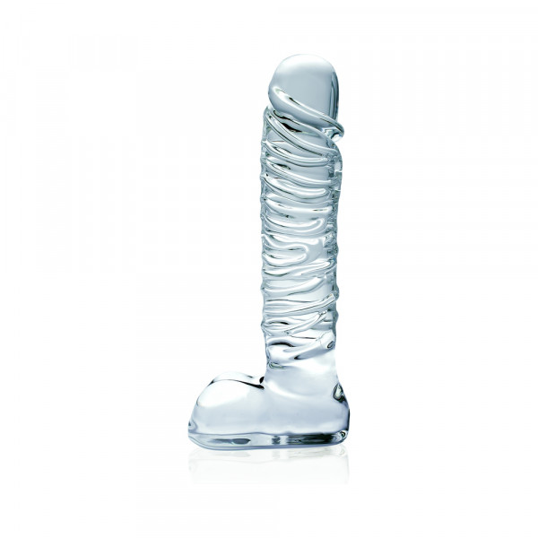 Icicles No. 63 Clear Glass Realistic Dildo